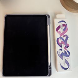 Apple iPad Air 11-inch (M2) (2024, 6th generation) Wi-Fi 128GB - Purple with Apple Pencil Pro. 