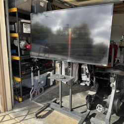 TV With Stand And Outdoor Cover 