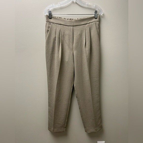light brown dress pants women Flat Front Wide Leg Dress Pants for Tall Women in Fawn 20 / Tall / Fawn main image 1