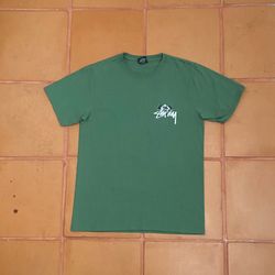 Stussy Green Angel 8 Ball Short Sleeve T-Shirt Fw22 Size Small