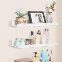 Upsimples 5-Set Floating Shelves White