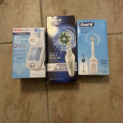 CVS Talking Blood Pressure Monitor,Oral B Pro 1000 And Oral-B Vitality Rechargeable Tooth Brush 