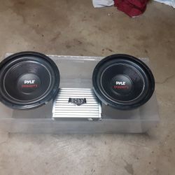 Boss Amp And Pyle Power Speakers 