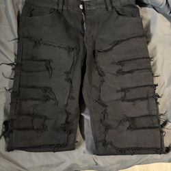 Black Stacked Jeans Size Medium 