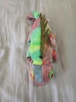 Ty Beanie Baby Iggy the Iguana 1997 Retired Tie-Dye Plush with Tongue MWMT
