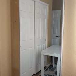 large rectangle mirror with white frame