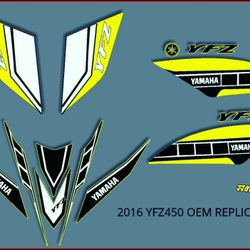 Yfz450r Graphic Decal 2014 To 2020 Oem Replica 