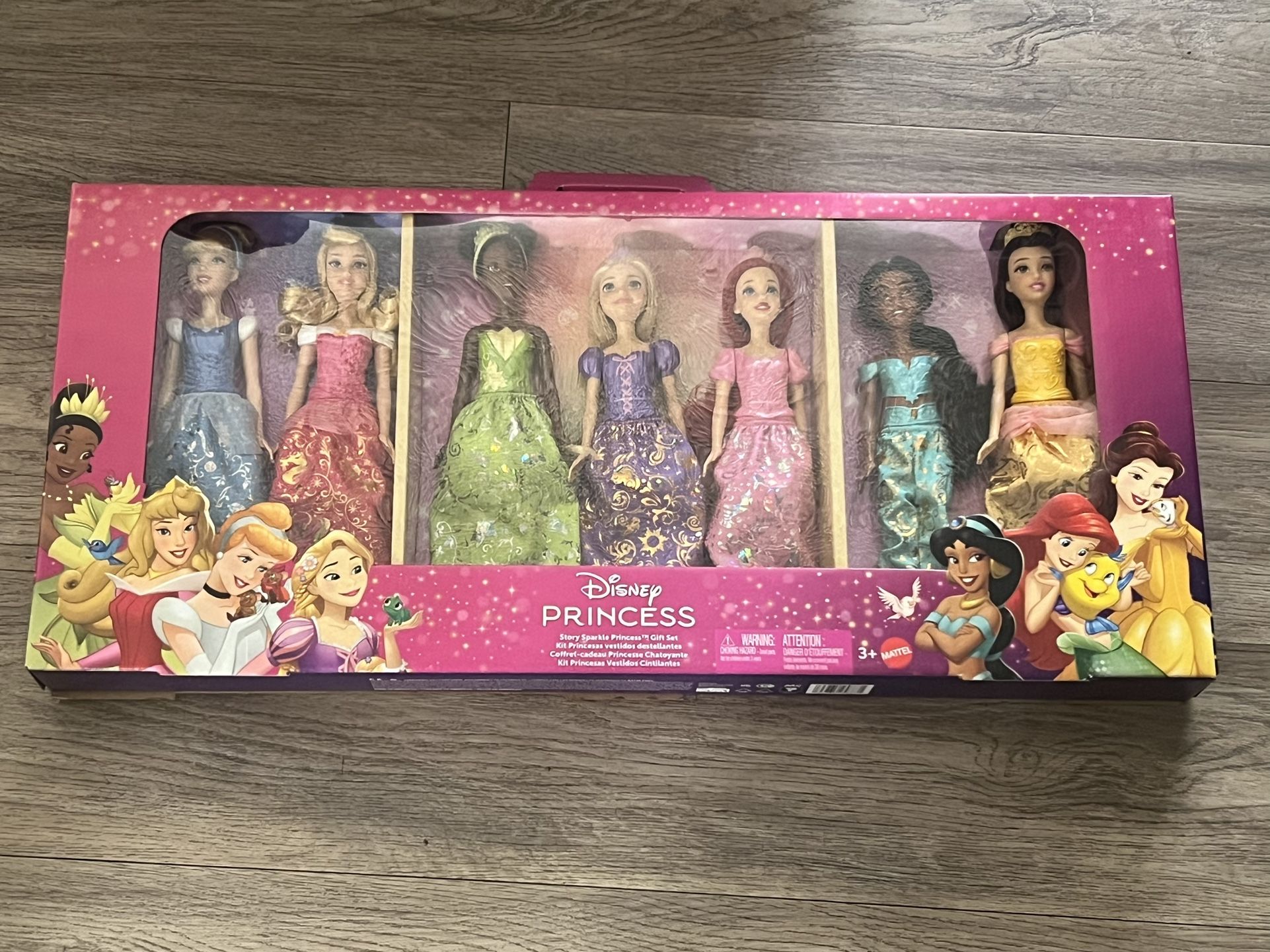 Disney Princess Story Sparkle 7 Toy Doll Set