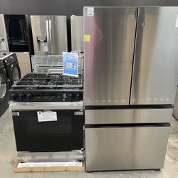 Samsung Bespoke 2 Piece Combo - Refrigerator & Range 