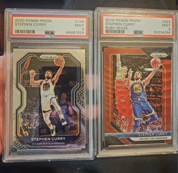 X2 Stephen Curry Graded PSA 9 Cards