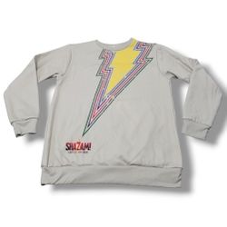 DC Shazam Sweatshirt Size Large Shazam! Fury Of The Gods Graphic Print Pullover Sweatshirt Measurements In Description 