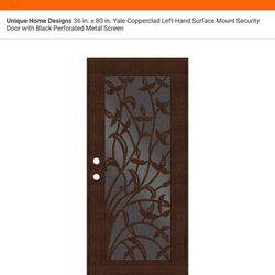 Unique Home Design 36 in. x 80 in. Left-Hand Security Door 
