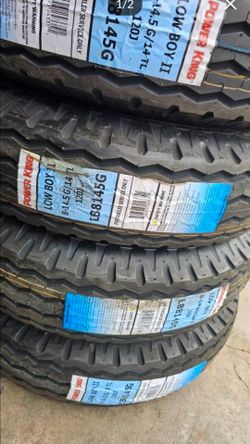 New Each 8-14.5 Tailer Tires 14 Ply