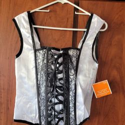Halloween Costume  - White Corset Size One Size Fits Most