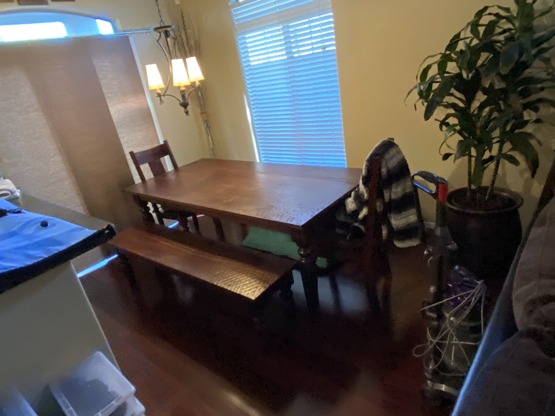 Cost Plus World Market Sourav Dining Table with (2) Benches & (2