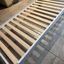 New Twin Size Bed Frame In White Wood