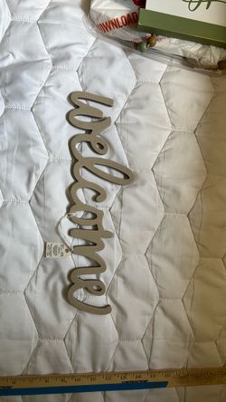 Welcome Script Word Cutout Sign