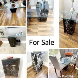 Marble Dining Room Table Set