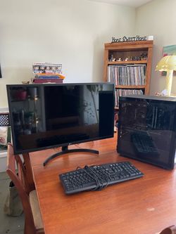 Gaming PC,AMD Ryzen 5700x, 16gb Ram, RTX 3080 10gb, 500gb SSD, 2tb HD, 32" 75hz freesync LG monitor