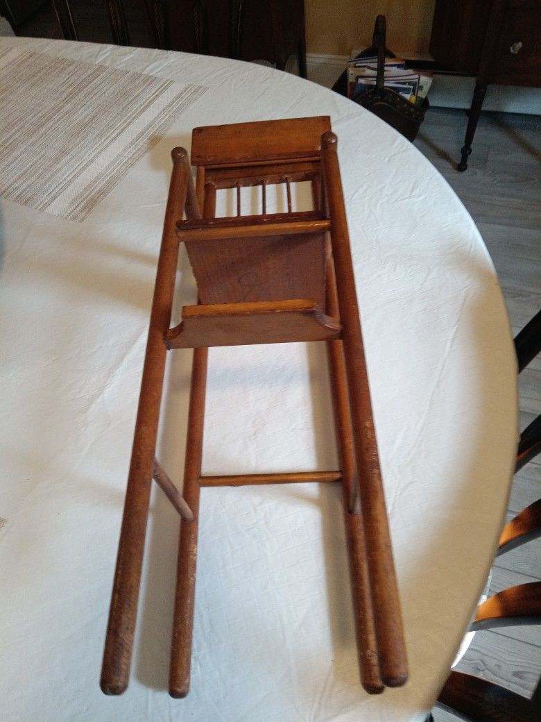 Wooden Doll High Chair