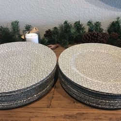 Kirklands Silver Glitter Chargers