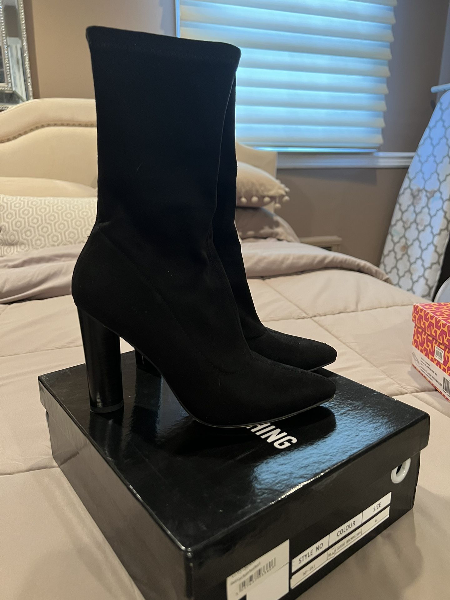 Black Suede Boot Size 8