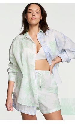 New Victoria Secret Shirt and Shorts Set Size Large