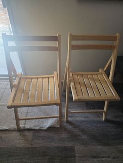 2 Wooden Chairs