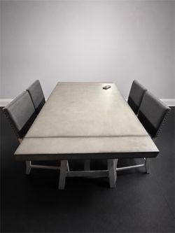 Grey Dining Table with chairs
