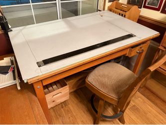 Oak Drafting Table