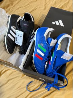 Adidas Copa Mundial size 10 negros $140 Azul Italia $200