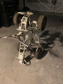 ATV Quad Frame with Wheels and Exhaust+Flybar Bumper Car w/ battery, no charger
