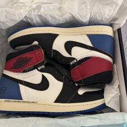 Jordan 1 union/fragment varsity red size 8.5 DS