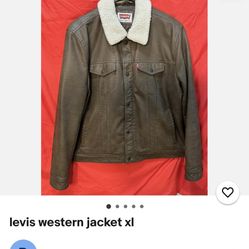 Levi’s Western Leather Jacket Large