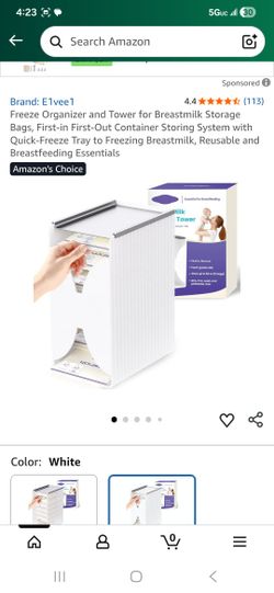Freeze Organizer and Tower for Breastmilk Storage Bags, First-in First-Out Container Storing System with Quick-Freeze Tray to Freezing Breastmilk, Reu