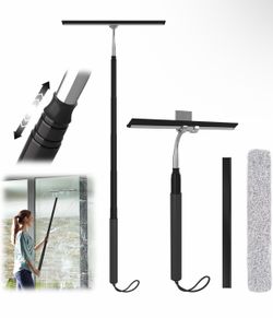 Shower Squeegee for Glass Doors, 15-51" Telescopic Squeegee for Window Cleaning, Squeegee for Shower Glass,