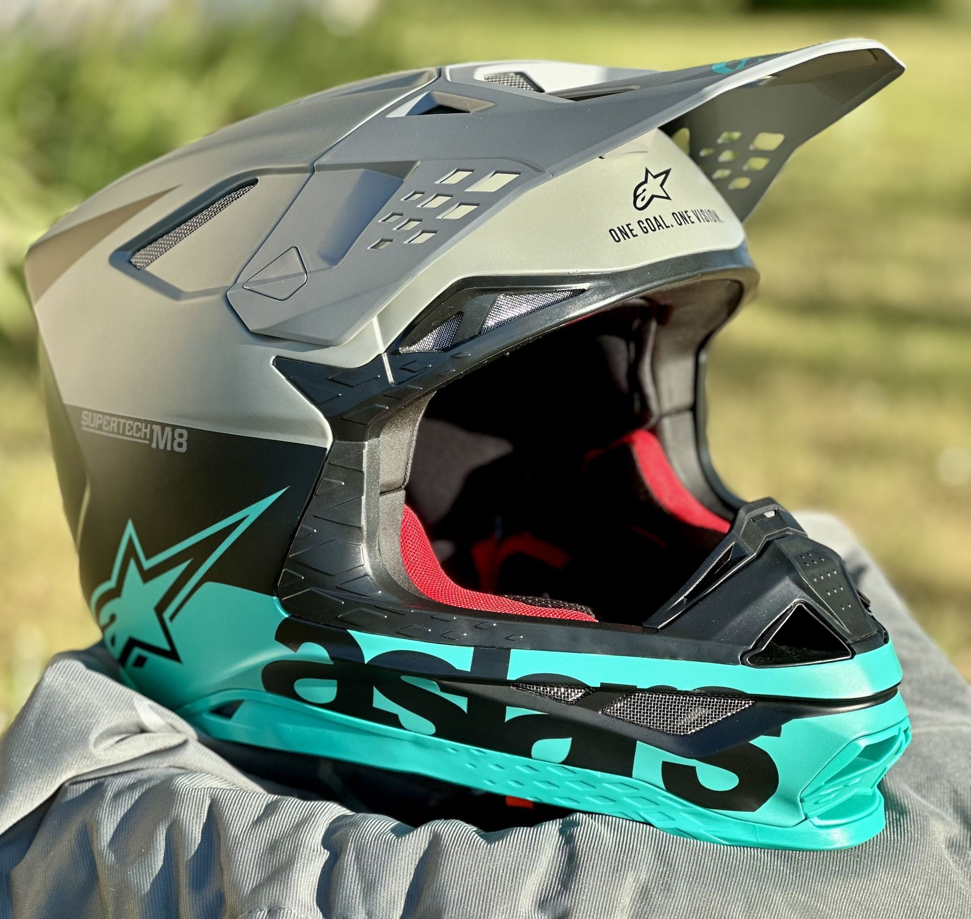 New Alpinestars Supertech M8 XL — Turquoise/Black — $450 Firm