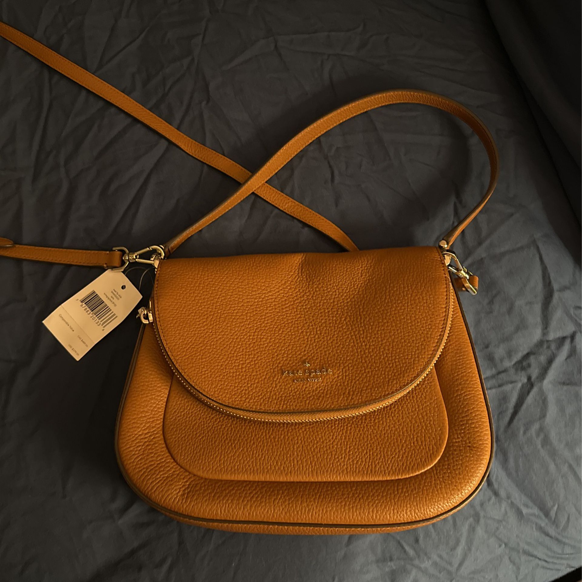 kate spade brown/tan leather purse 