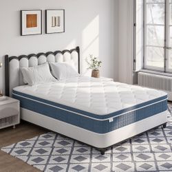 QUEEN MATTRESS - 10” Hybrid Memory Foam and Innerspring Mattress Queen Size