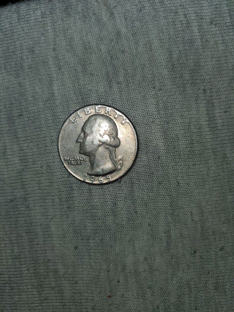 1965 No Mint Washington Quarter "RIM ERROR "