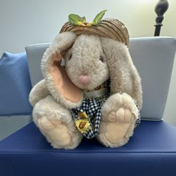  Bunny Stuffed Toy in Sunflower Dress and Hat