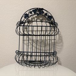 French Country Metal Plant Holder Blue Ivy