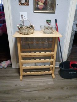 Wine holder and glasses