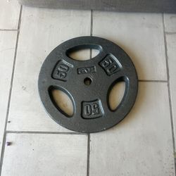 CAP Barbell 50 Lb. Regular Grip Plate, Single 