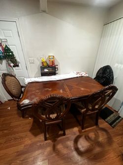 Wooden dining room table