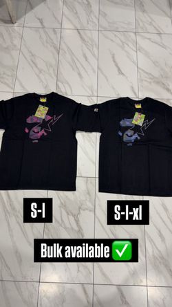BAPE Graphic T-Shirts Black Two Styles