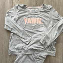 LARGE  RENE  ROFE  2  PIECE PAJAMA  SET  'YAWN"