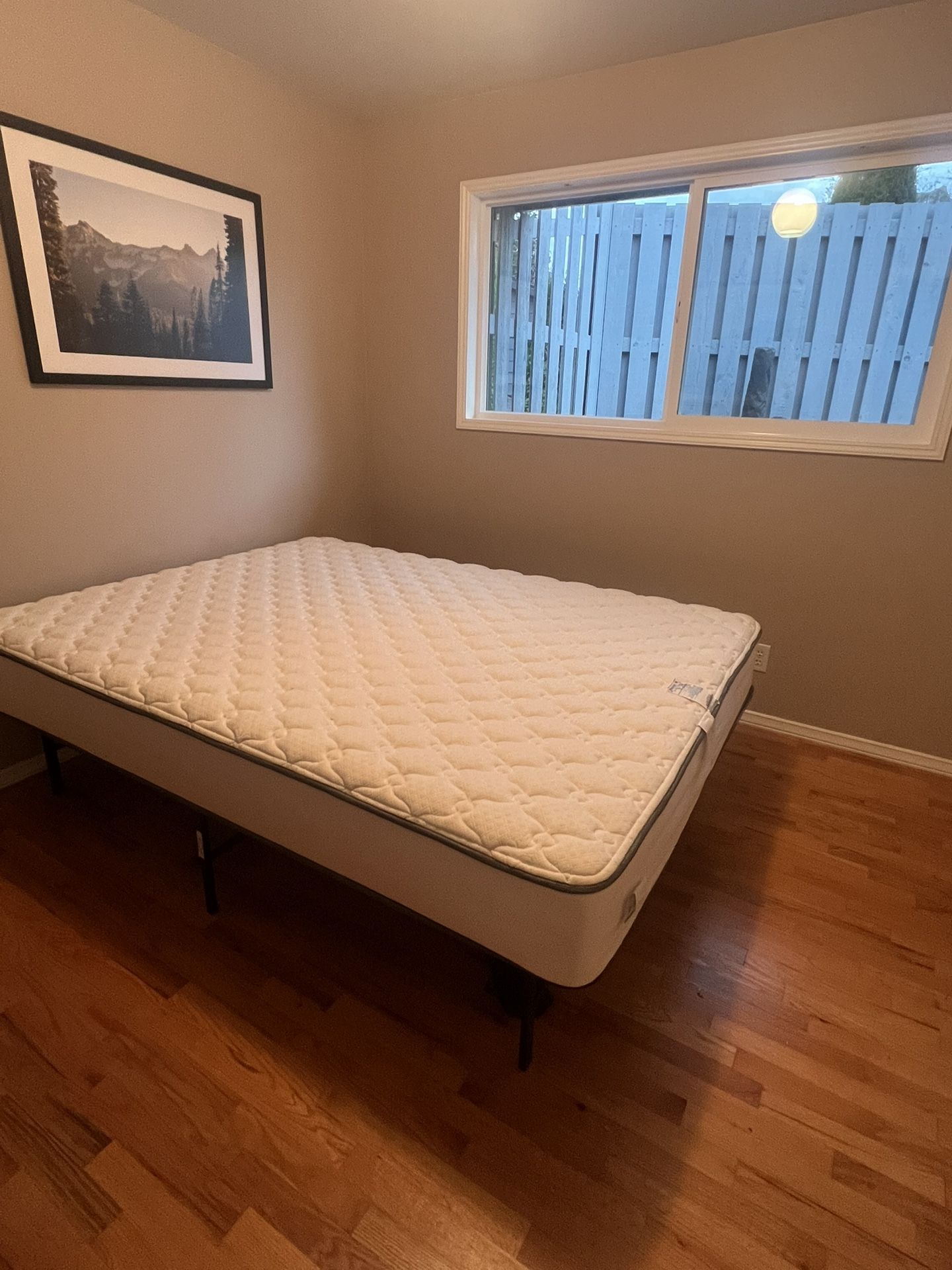 Queen Mattress + Bed Frame - Rarely Used, Great Condition! ✨