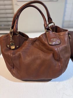 Prada Brown Leather Hobo Handbag