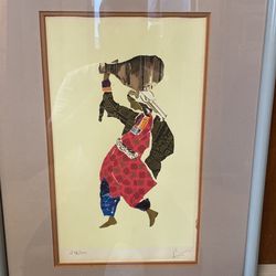 Judith Yellin (Yehudit Yelin) Signed Numbered Nicely Framed Lithograph Jewish Hebrew Judaica